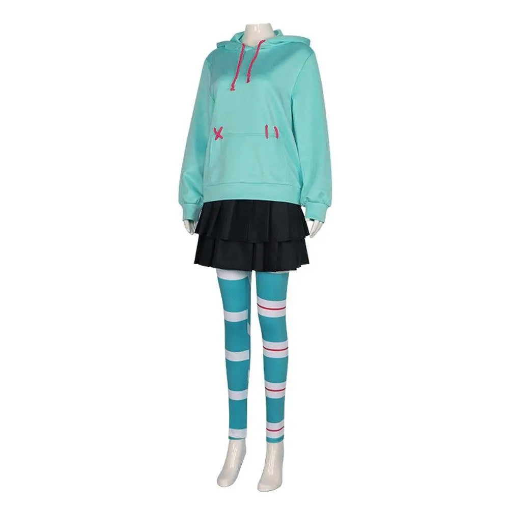Wreck - It Ralph 2 Vanellope von Schweetz Cosplay Costume Outfits Halloween Party Carnival Suit - Pajamasbuy