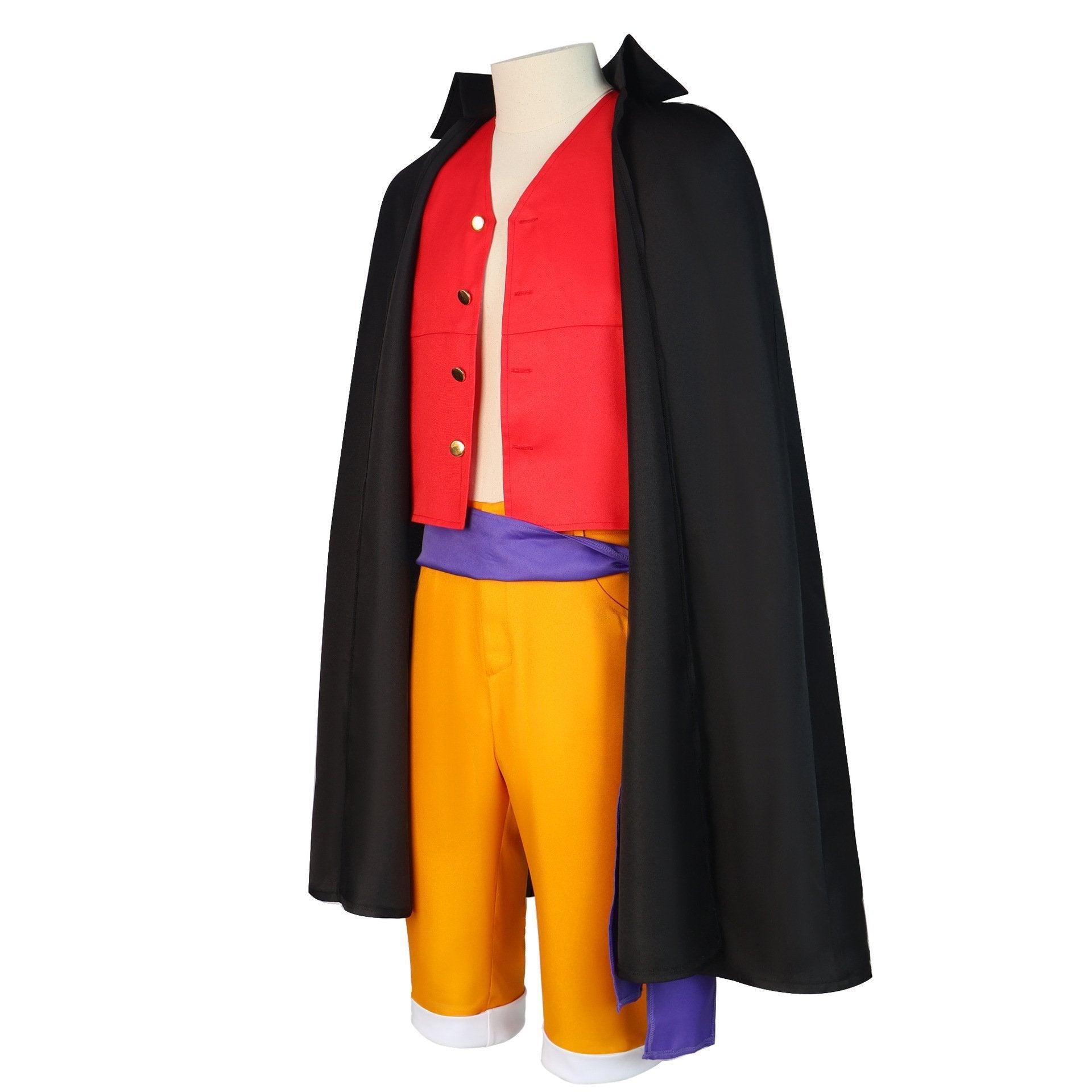 one picece luffy costume Anime Cosplay with straw hat Whole Set - Pajamasbuy