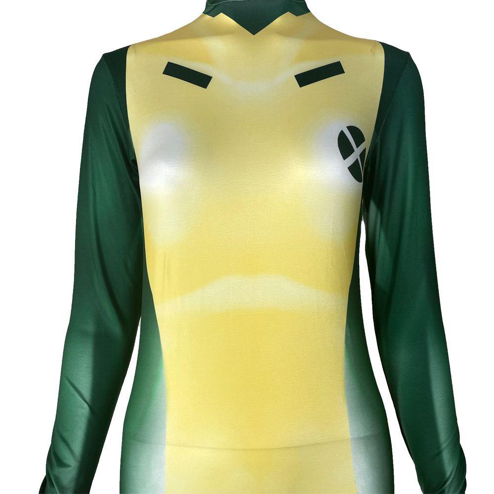 X Men Rogue Outfits Halloween Party Cosplay Costume Jumpsuit - Pajamasbuy
