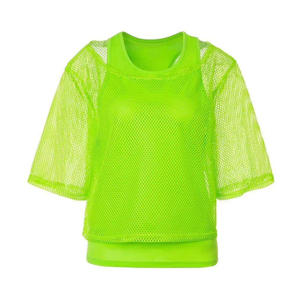 1980s Top Fishnet Women T-shirt 80s Costumes Cosplay Party Carnival|?PajmasBuy