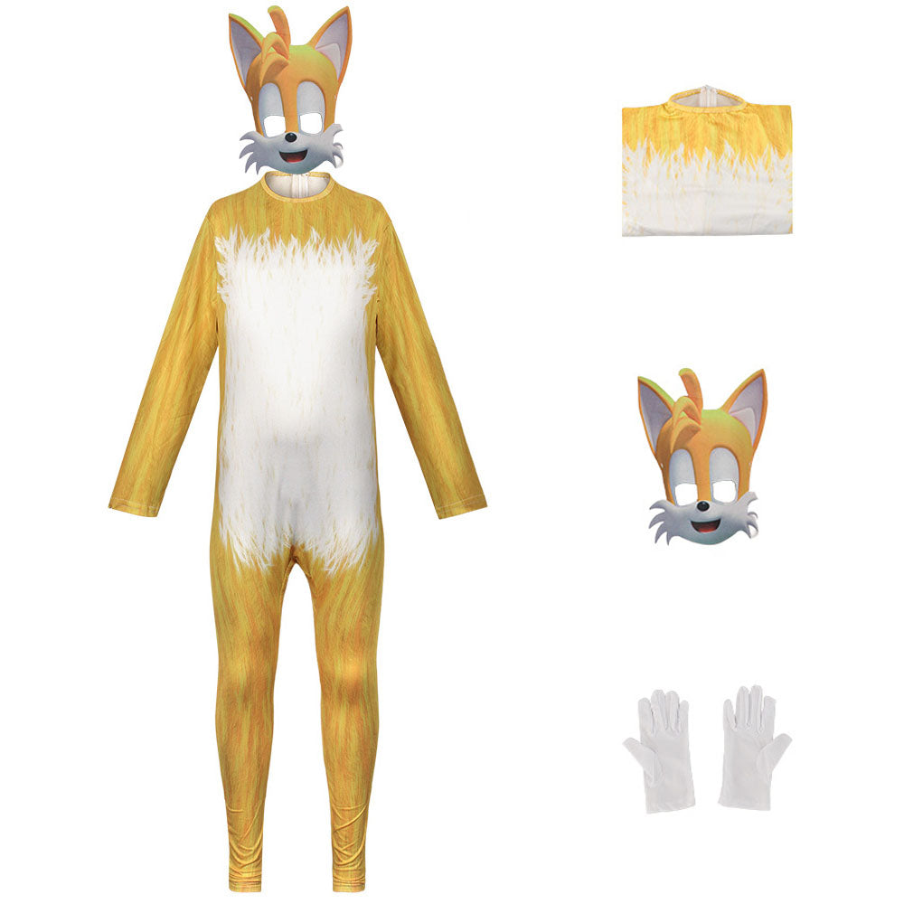 Sonic the Hedgehog Cosplay Costume Jumpsuit Kids Party Carnival