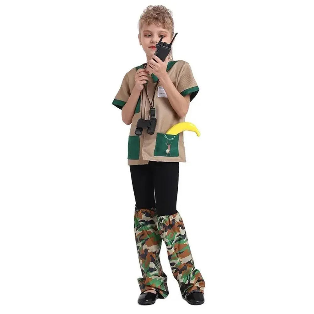 Kids Zookeeper Animal Keeper Adventure Costume Perfect for Children's Day School Parties and Stage Performances - Pajamasbuy
