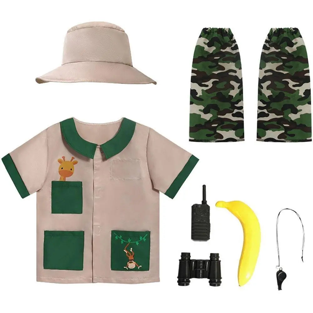Kids Zookeeper Animal Keeper Adventure Costume Perfect for Children's Day School Parties and Stage Performances - Pajamasbuy