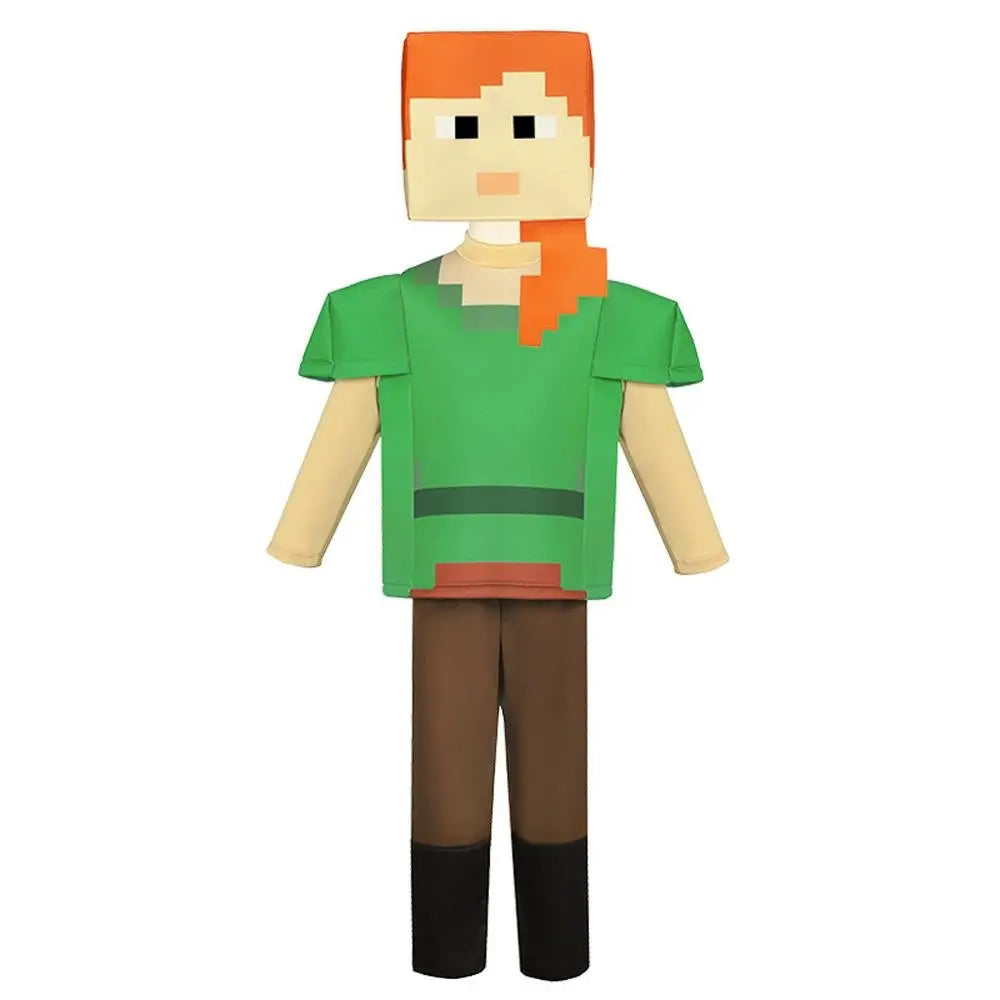 Steve Costume Minecraft Herobrine Notch Alex Cosplay Stage Game Costumes Suits For Kids - Pajamasbuy