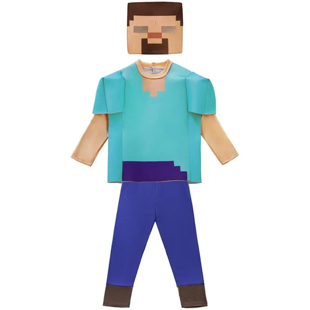 Steve Costume Minecraft Herobrine Notch Alex Cosplay Stage Game Costumes Suits For Kids - Pajamasbuy